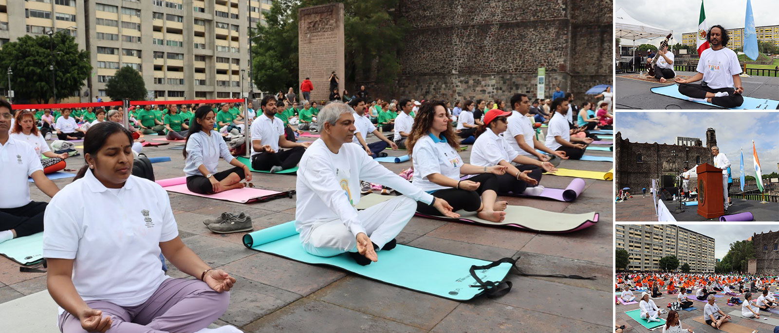 Celebrated International Yoga Day at Historic Plaza de las Tres Culturas 21.06.2025