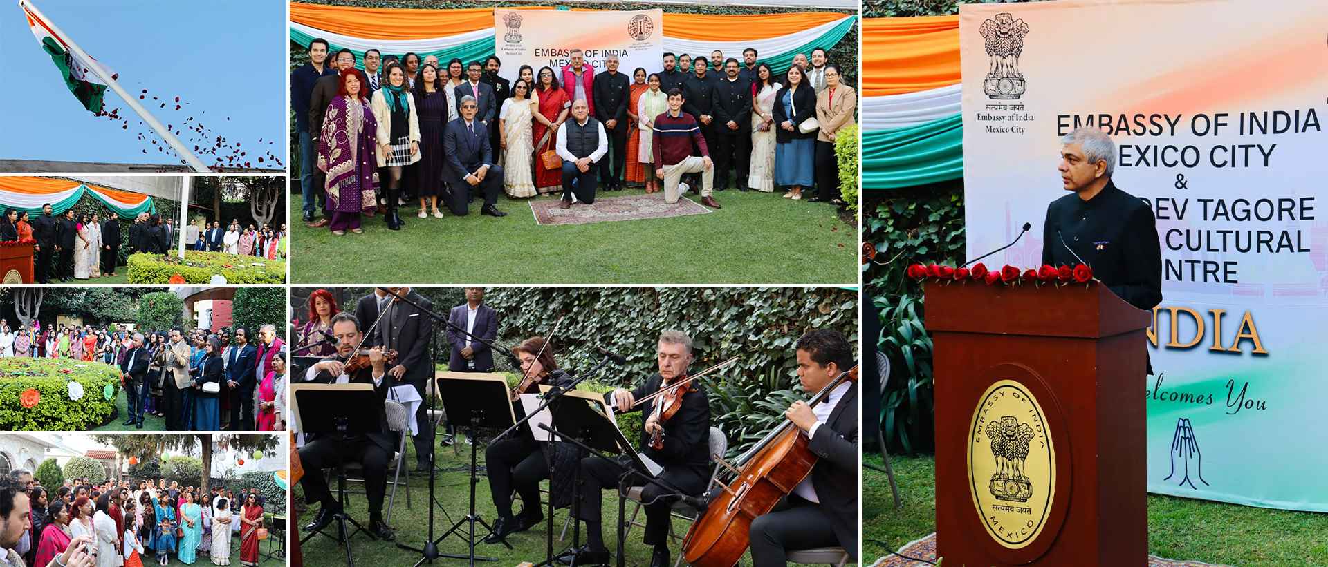 Celebrating 76th Republic Day of India in the Embassy 26.01.2025