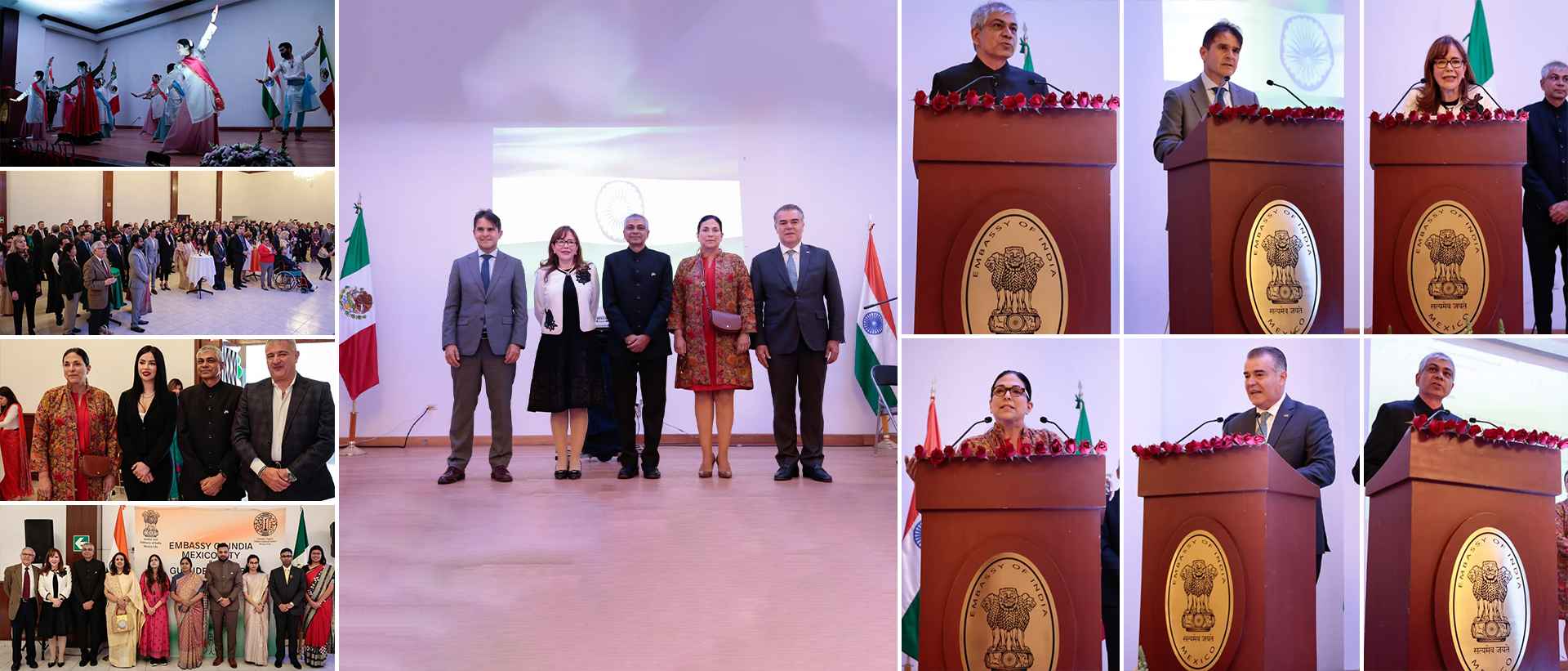 Glimpses from the reception hosted by the Embassy for celebrating 76th Republic Day of India in Mexico 26.01.2025