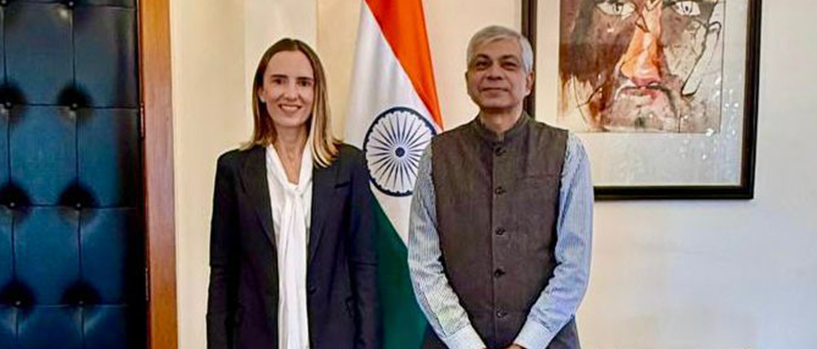 Ambassador received Dr. Paloma Palacios Gonzalez, Hon'ble &nbsp;Representative &nbsp;of &nbsp;Queretaro in Mexico City along with Ms. Fernanda Garcia from Laboratorio Farmaceutico Medical 18.08.2025