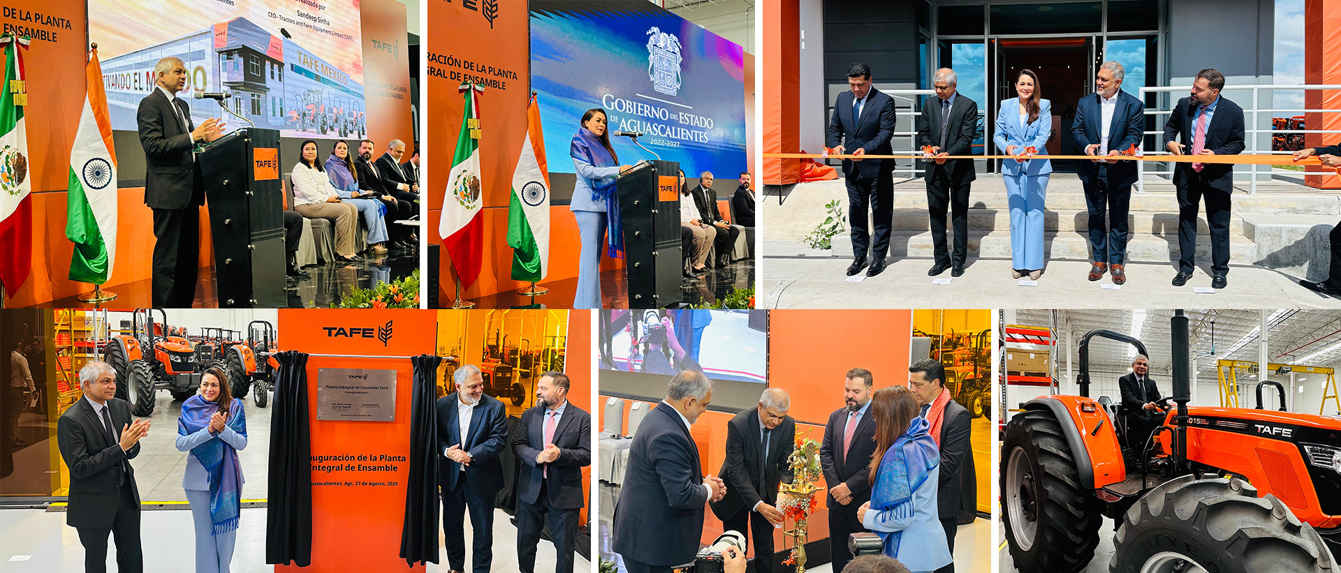 Ambassador Pankaj Sharma joined Honorable Governor H.E. &nbsp;Ms. Teresa Jim Esquivel and Hon Minister of Economic Development at the inauguration of TAFE first tractor assembly plant in Mexico.
