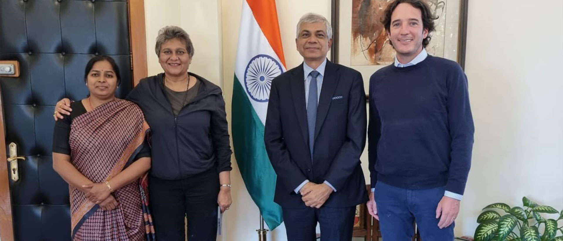 Met with Ms. Durga Das, Founder and Owner of AeroNero at the Embassy 30.09.2025