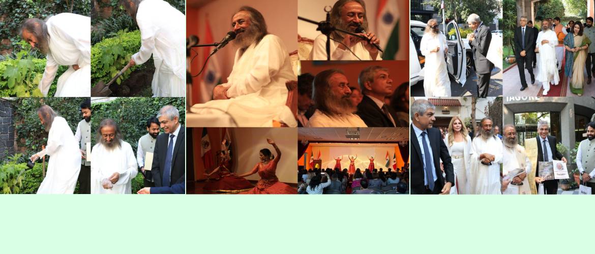 A glimpse into the visit of Gurudev Sri Sri Ravi Shankar to Indian Embassy in Mexico 09.12.2024