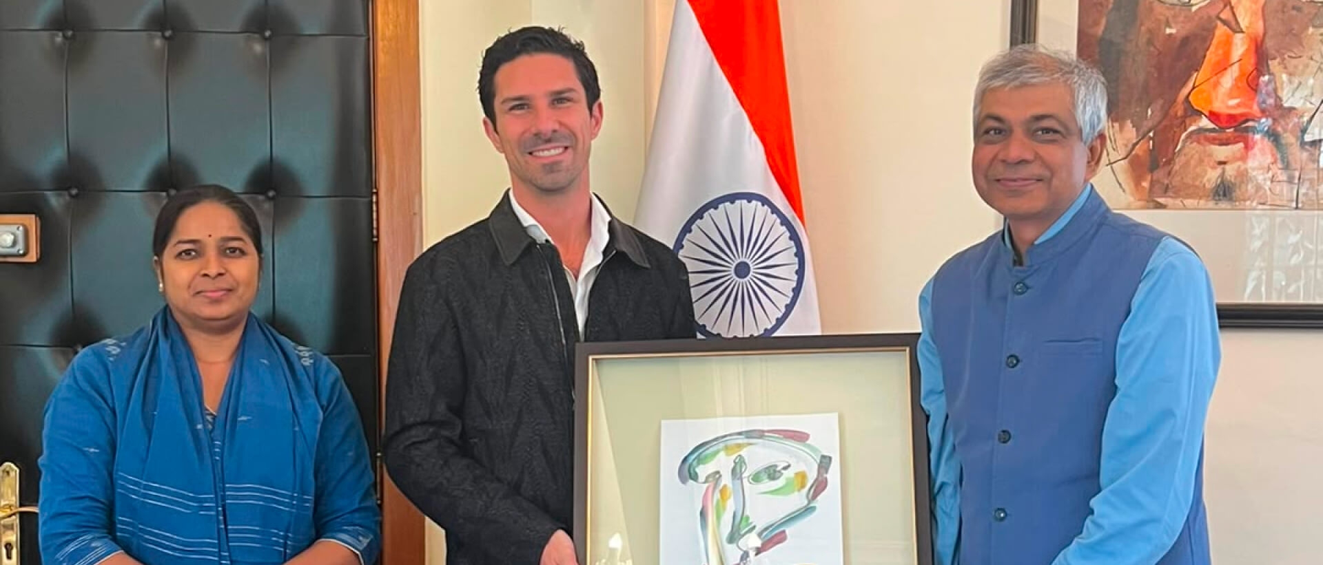 Met with Mr. Emilio Chalita, eminent Mexican artist and business leader, to explore opportunities for strengthening India–Mexico collaboration in art, culture, business and people-to-people ties 10 July 2026