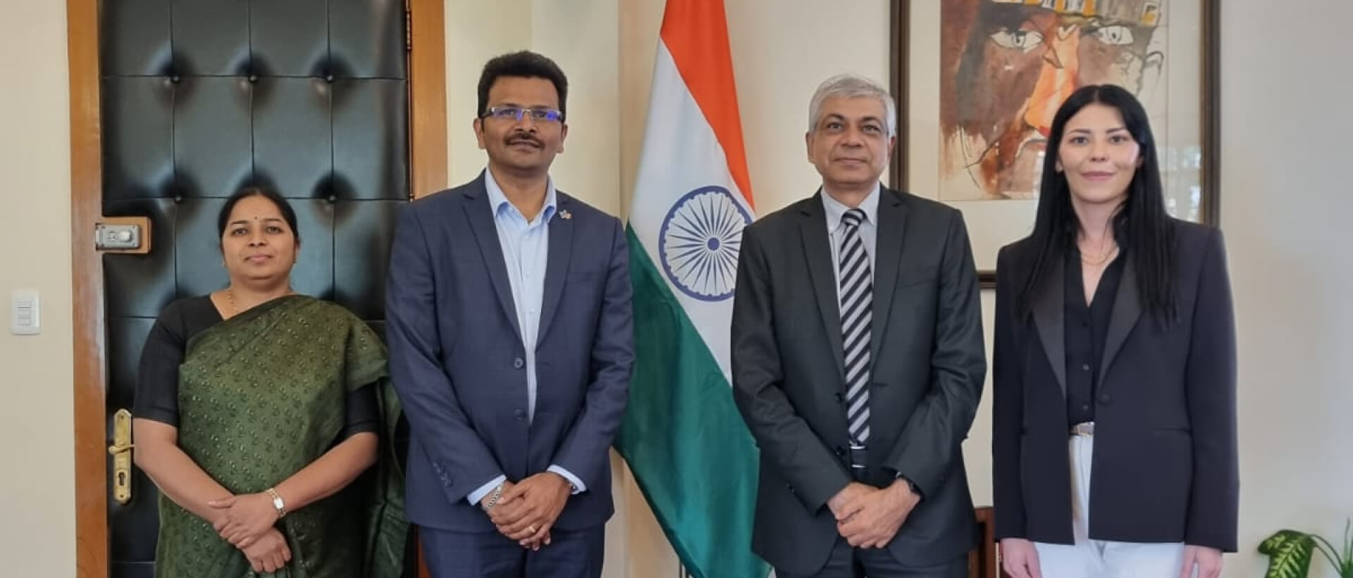 Met with Mr. Gopi Krishna Vemula and Ms. Gabriela Alejandra Martinez Plancarte from the KogniVera team to discuss the company's growing presence in Mexico and opportunities for strengthening India–Mexico cooperation in technology and innovation13 July 2026
