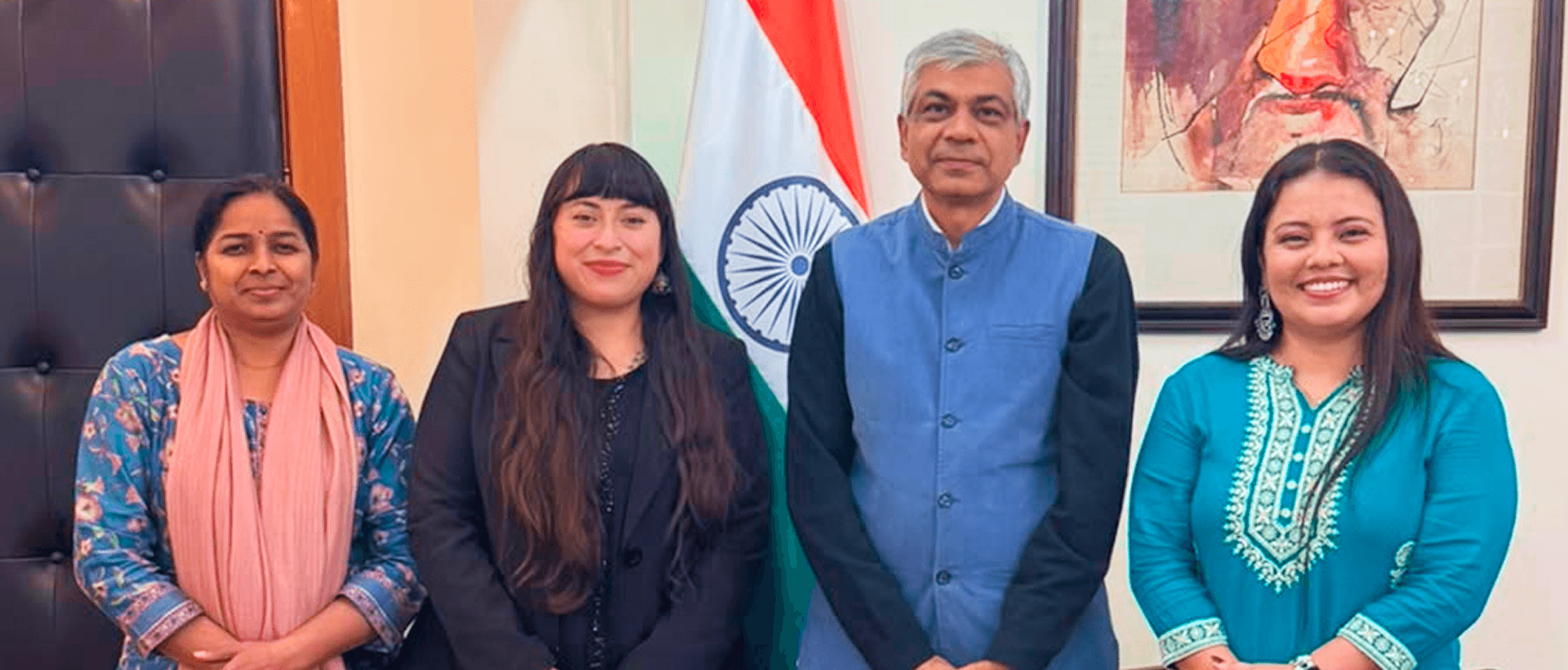 Delighted to meet Ms. Ninna Isabel, a prominent Mexican social media creator. Discussed cultural exchange and the role of digital creators in strengthening people-to-people connections, bringing India and Mexico closer 14 August 2026
