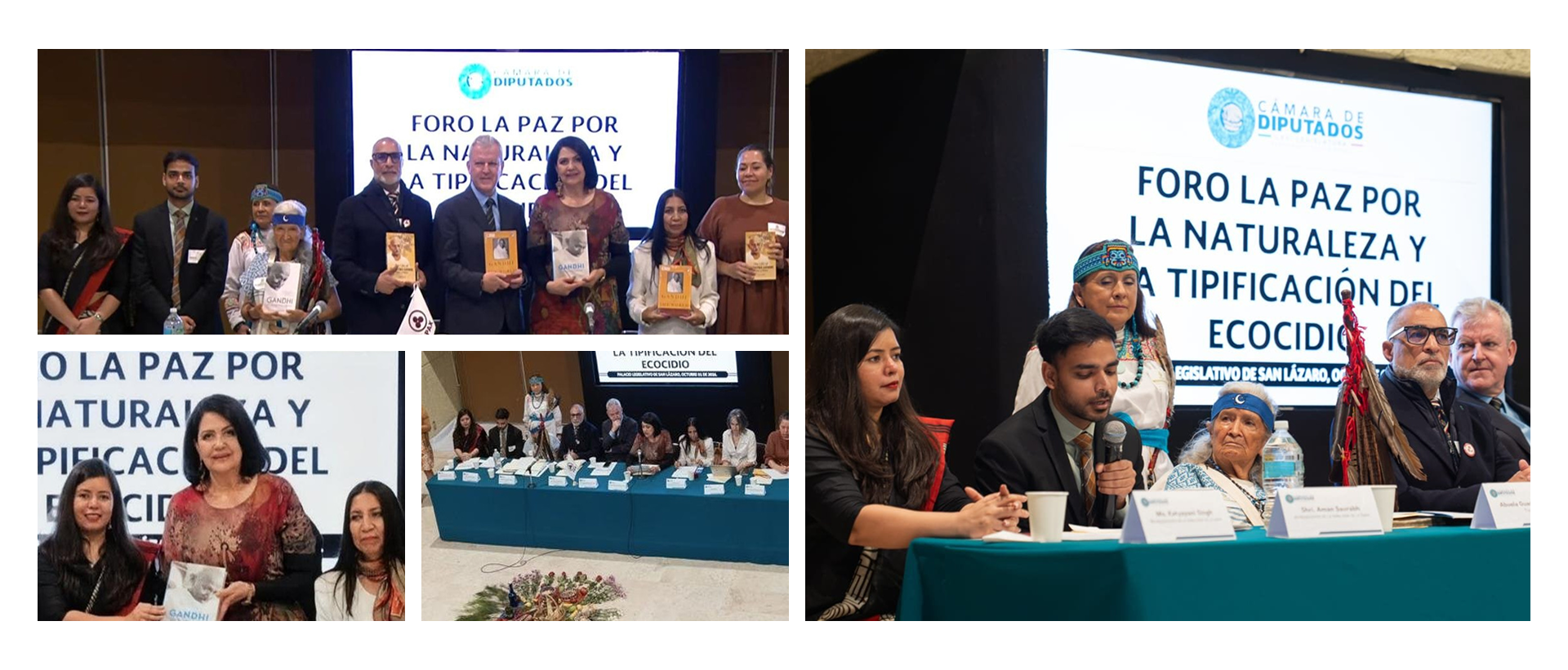 The Embassy of India in Mexico City participated in the 1st National Forum on Peace with Nature, hosted by Hon’ble Deputy Ms. Magdalena Nunez Monreal. Presented books on Mahatma Gandhi to the Hon’ble Deputy and other dignitaries as a token of appreciation 01 October 2026