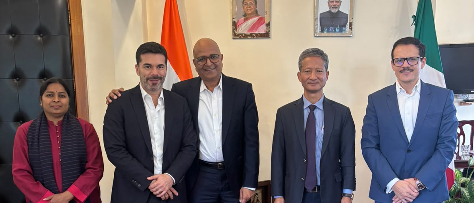 Ambassador Shri N.J. Gangte met with Mr. Sanjay Gupta, Mr. Jorge Barreto and Mr. Emilio of Torrent Pharma to discuss opportunities for strengthening India-Mexico cooperation in the pharmaceutical sector 28.10.2026