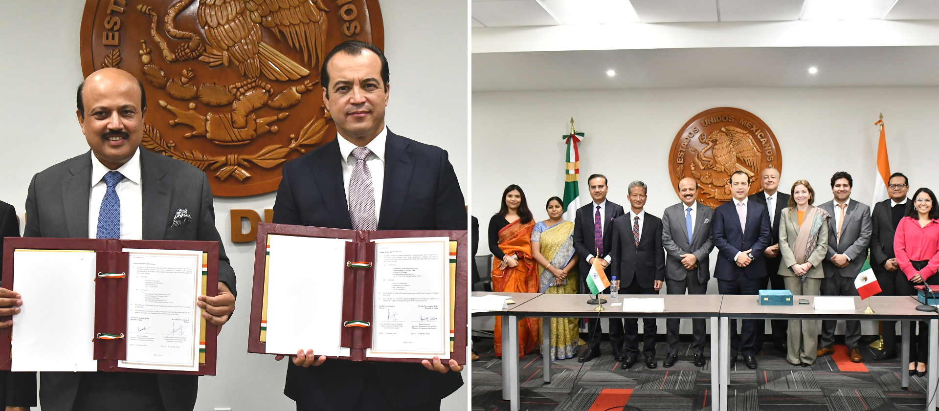 Signing of Terms of Reference for Preferential Trade Agreement between India and Mexico by Shri Rajesh Agrawal Commerce Secretary and Mr Luis Rosendo Gutiérrez Romano, Mexico’s Undersecretary of Foreign Trade 27.10.2026