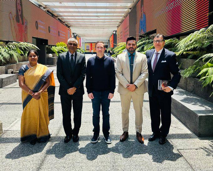Ambassador Pankaj Sharma meeting with Mr. Benjamin Salinas, Vice President of Grupo Salinas & CEO of TV Azteca 08.04.2025